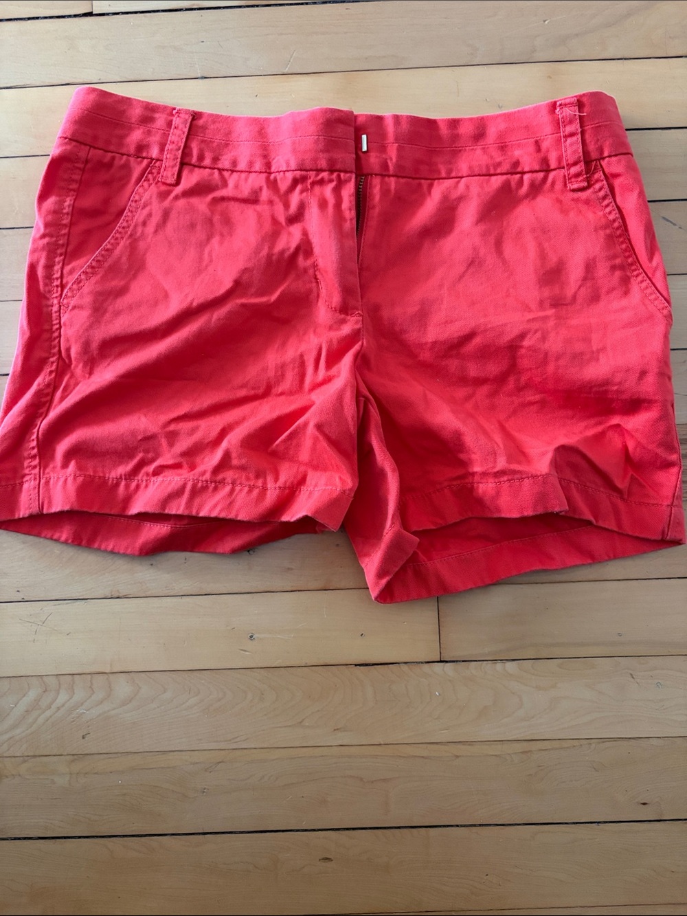J. Crew Women's Orange Cotton Chino Shorts
